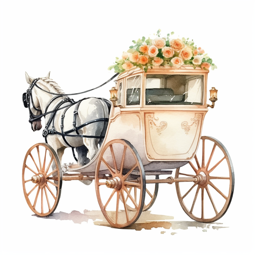 horse and carriage clipart