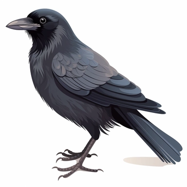 crow clipart, white background,