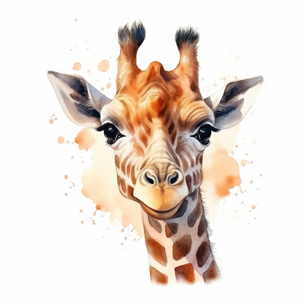 giraffe drawing cliparts