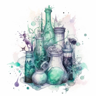 witch potions , in the style of mystic mechanisms ,pencil art illustrations, Isolated white background, reimagined by industrial light and magic, lith printing, illusory images, watercolor clipart, very subtle emerald tones, , ,
