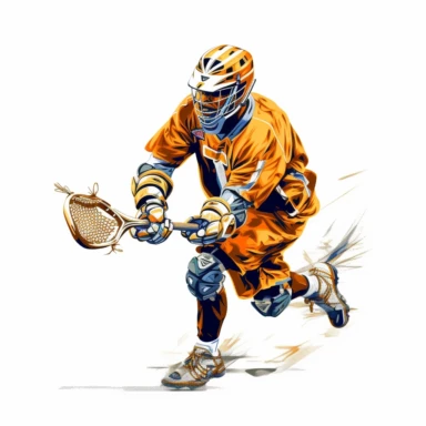 lacrosse player clipart, white background
