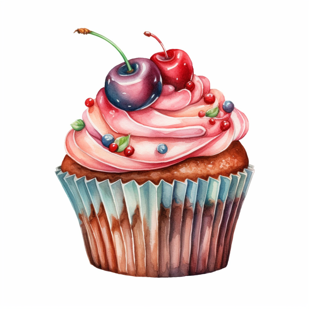 cartoon cupcakes clipart