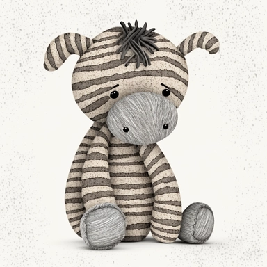 A cute baby zebra teddy soft toy , jellycat, stylised hand painted textures, stylized digital art, baby zebra, rough paper texture, baby zebra, highly detailed muted colors,watercolor texture, setteidreams colour design, finger blend shading, stippled walls,amazing textured brush strokes, illustrated in whimsical style, childrens book illustration, clipart style, white solid background , no watermark, remove watermark, no text, remove text, no writing, remove writing