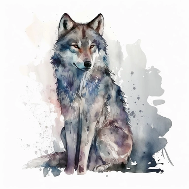 Browse through 367 watercolor wolf stock illustrations and vector graphics to find a single cute watercolor wolf clip art with a plain background [1], The wolf in the clip art has a whimsical and friendly expression with big, bright eyes and a round snout. The watercolor style is soft and delicate, with shades of blue and gray creating a calm and peaceful atmosphere. The wolf stands in front of a plain white background, making it perfect for any project. [2], The cute watercolor wolf is set in a