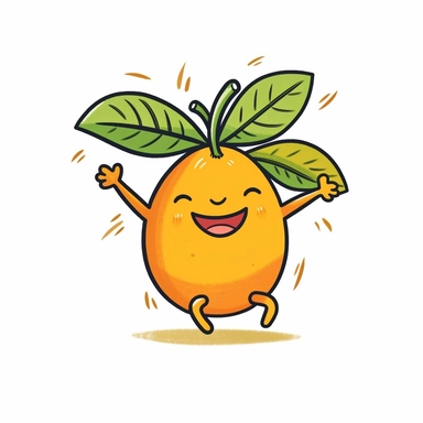 Step into a whimsical paradise with a charming clipart illustration of a mango in a delightful cartoon style, set against a pristine white background. Picture a cheerful mango with playful features and an animated expression, exuding the carefree spirit of summer. Utilize a vibrant and lively color palette, incorporating shades of sunny yellows, vibrant oranges, and leafy greens, to capture the mouthwatering allure of a ripe mango. Enhance the summer theme with elements like sunglasses, sun hats