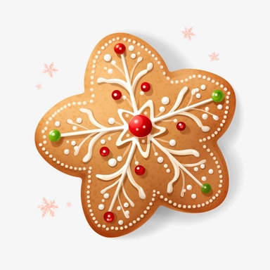 christmas cookie, clipart, illustration, blank white background