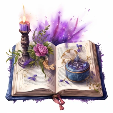 Magic Book Clipart png, fantasy mystical watercolor, witchy spell book, ultrarealistic photorealistic 8k