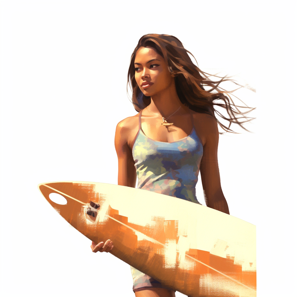 hawaiian surfer cliparts