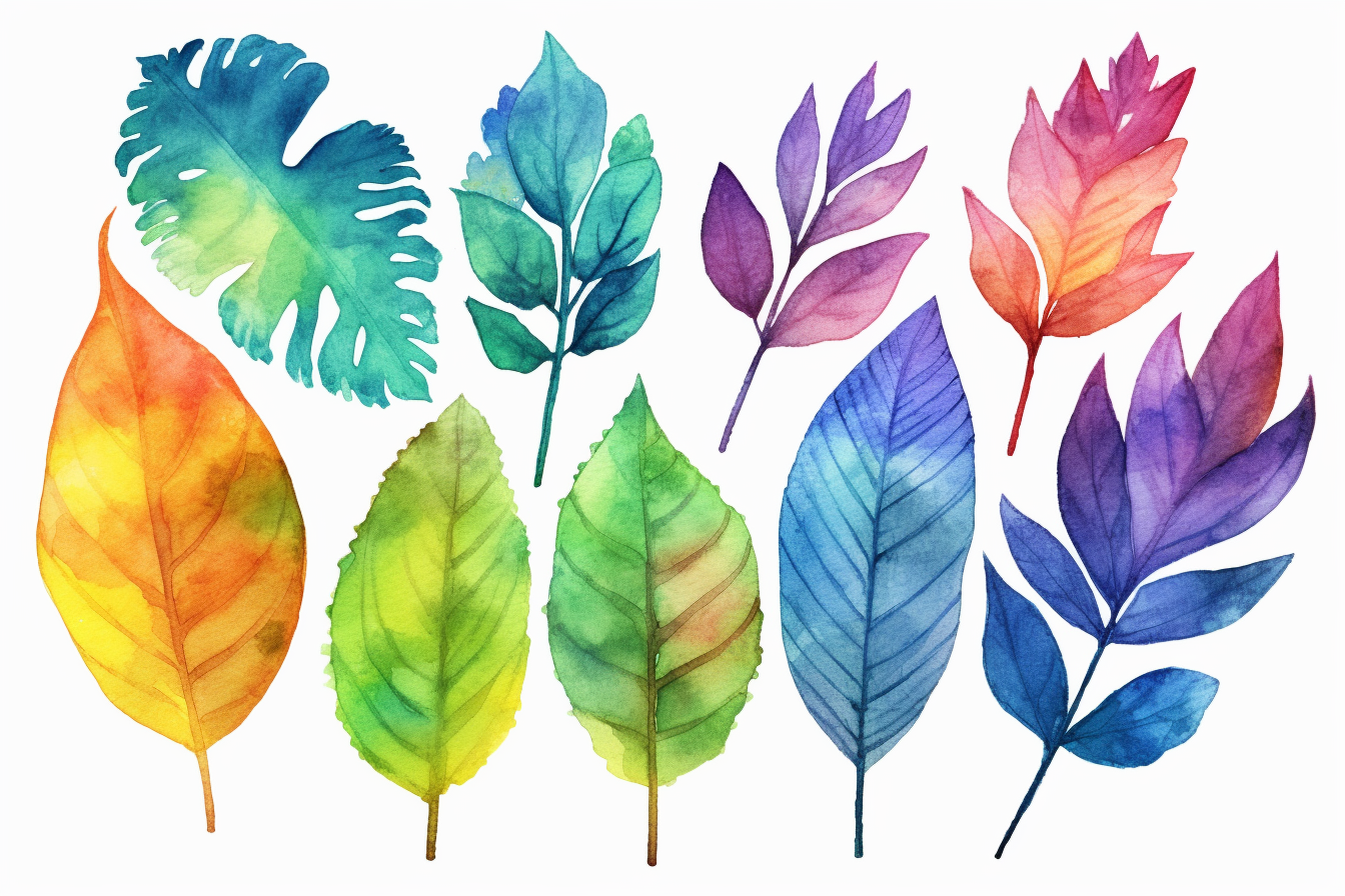 different leaves clipart