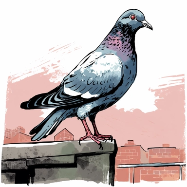 pigeon on white background vector clipart cliparts , in the style of coles phillips, cross-processing/processed, dark silver and pink, trompe-l'œil graffiti, rachel whiteread, creative commons attribution, norman cornish