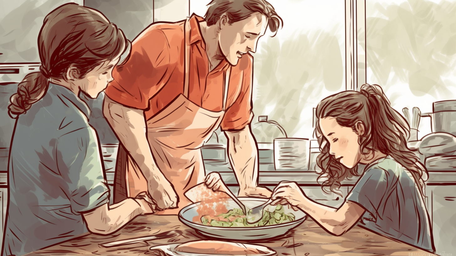 family cooking cliparts