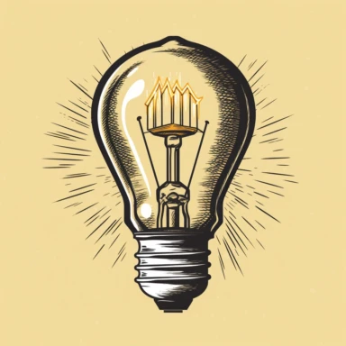 vector clipart of vintage lightbulb