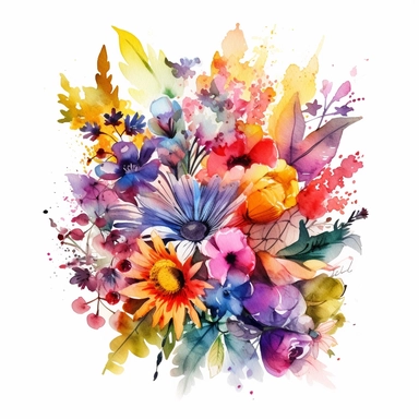 Let your imagination run wild by combining different flower species to create fantastical hybrid blooms. Merge the characteristics of multiple flowers into one unique and stunning watercolor clipart composition.