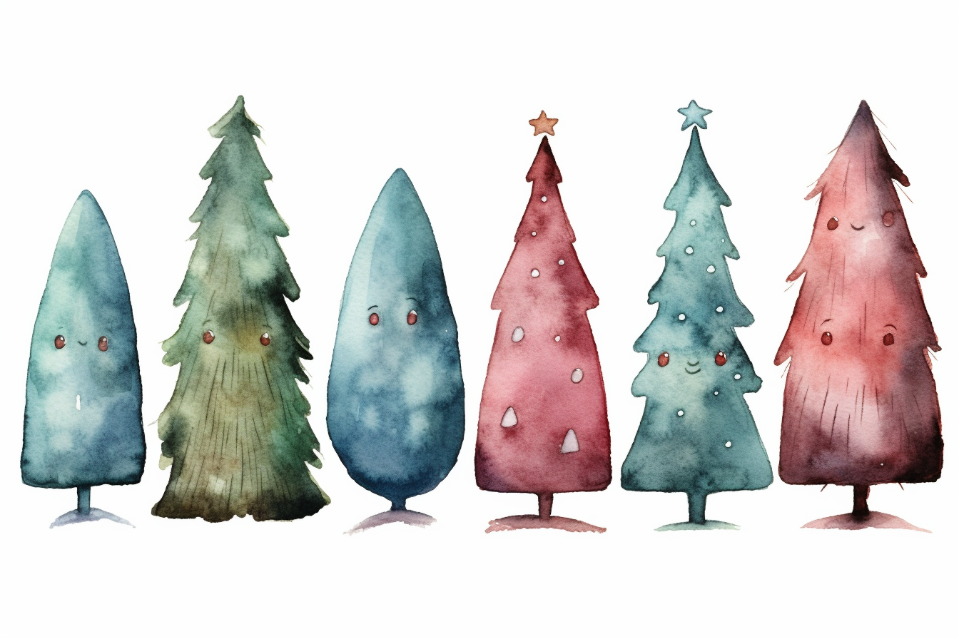 christmas trees clip art