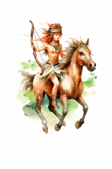 centaur watercolor clipart cute isolated on white background