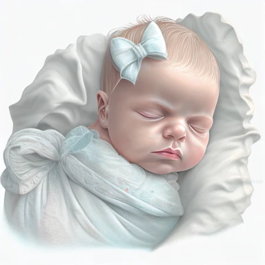 clipart, no background, newborn baby, pastel