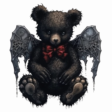 gothic teddy bear clip art