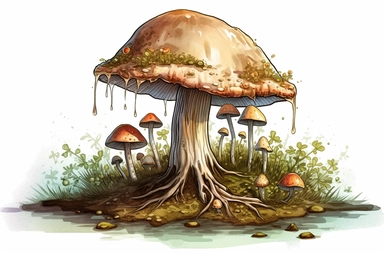 Mushroom Mycelium Stock Illustrations, Cliparts, and Royalty-Free Mycelium vector art white background