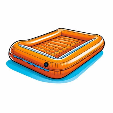 a clipart of a Inflatable floating mattress