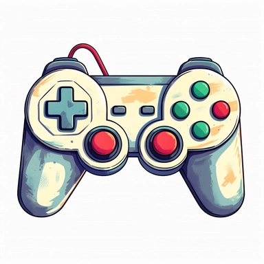 game controller Clipart on white background with margins