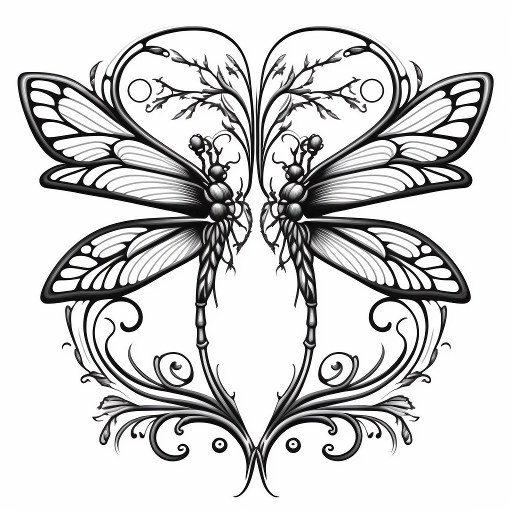 black dragonfly cliparts