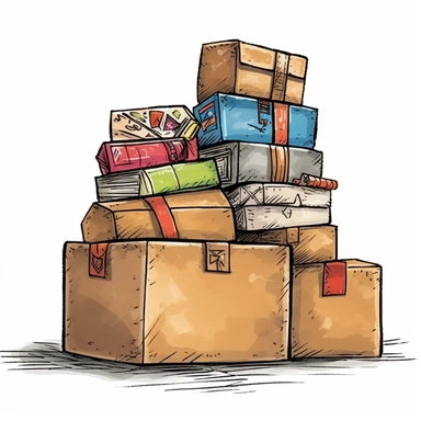 package drawing clipart