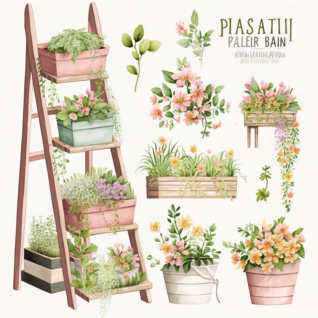cute ladder cliparts