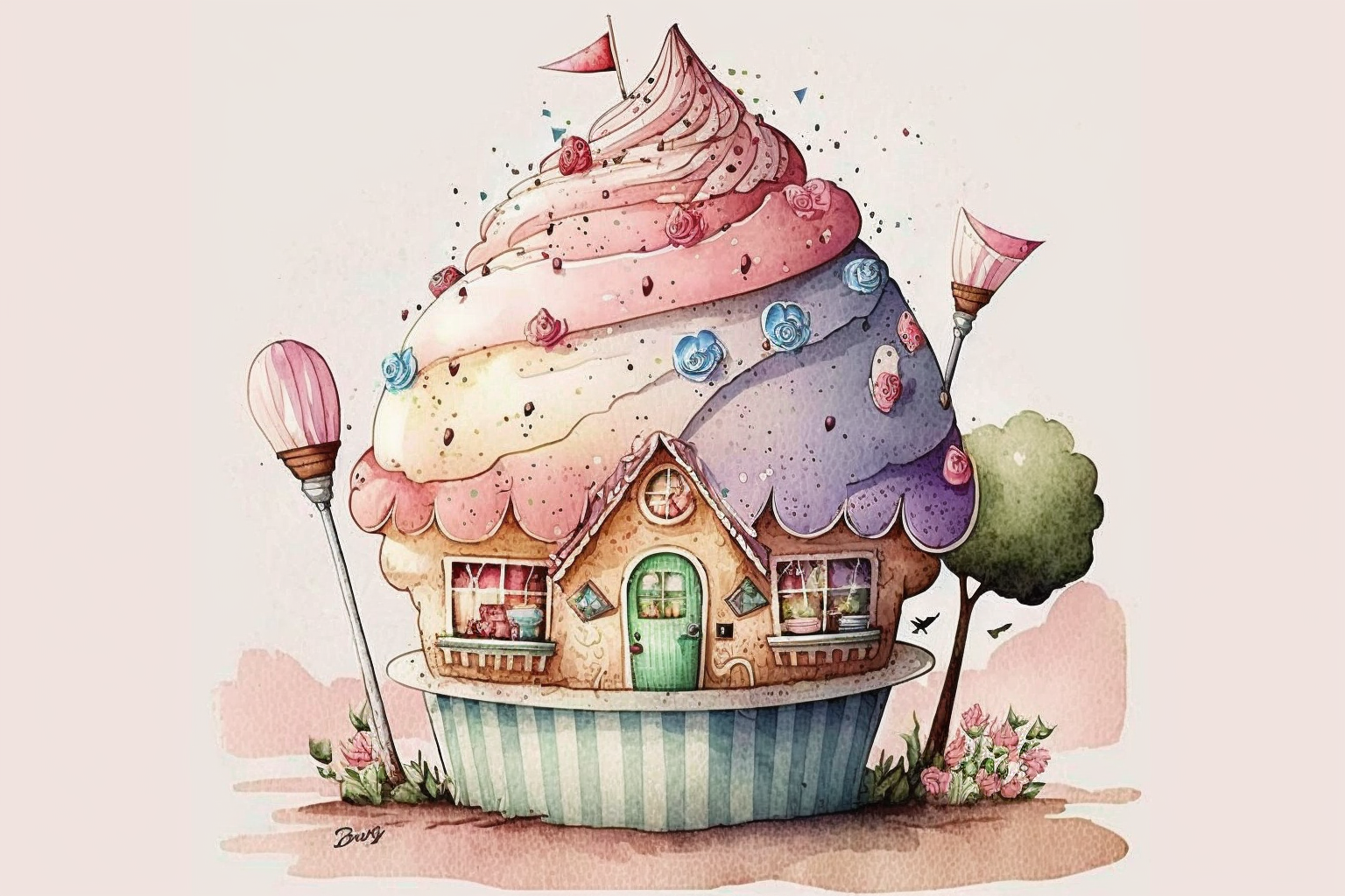 color cupcake cliparts