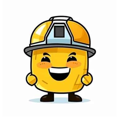 happy cute Building Inspector face, cartoon, clipart, mascot, isolated on white background