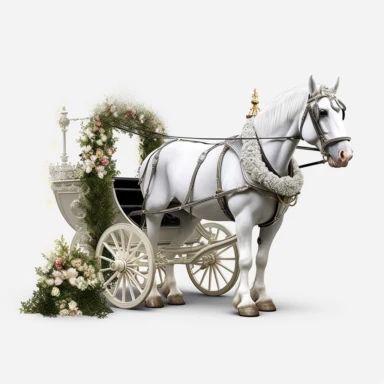 beautiful realistic white wedding horse and cart with four perfect legs and hooves wedding realistic elegant horse and cart,clip art graphics , PNG image,transparent background ,ultra highly detailed, 18k, sharp focus, bright photo with vibrant colours, digitally enhanced,photographic, enhanced graphics, png format, straight, sharp focus, bright lighting, intricate detailed png image ,high definition,300dpi,graphic clipart,computer graphics