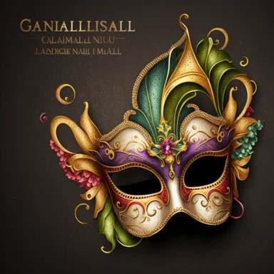 singlular Masquerade Mask Clipart, Mardi Gras mask clip art, Carnival graphics, Venetian mask, costume party, plain background