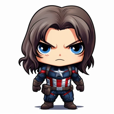 winter soldier kawaii clipart