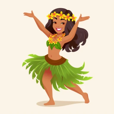 a hula dancer for digital clipart