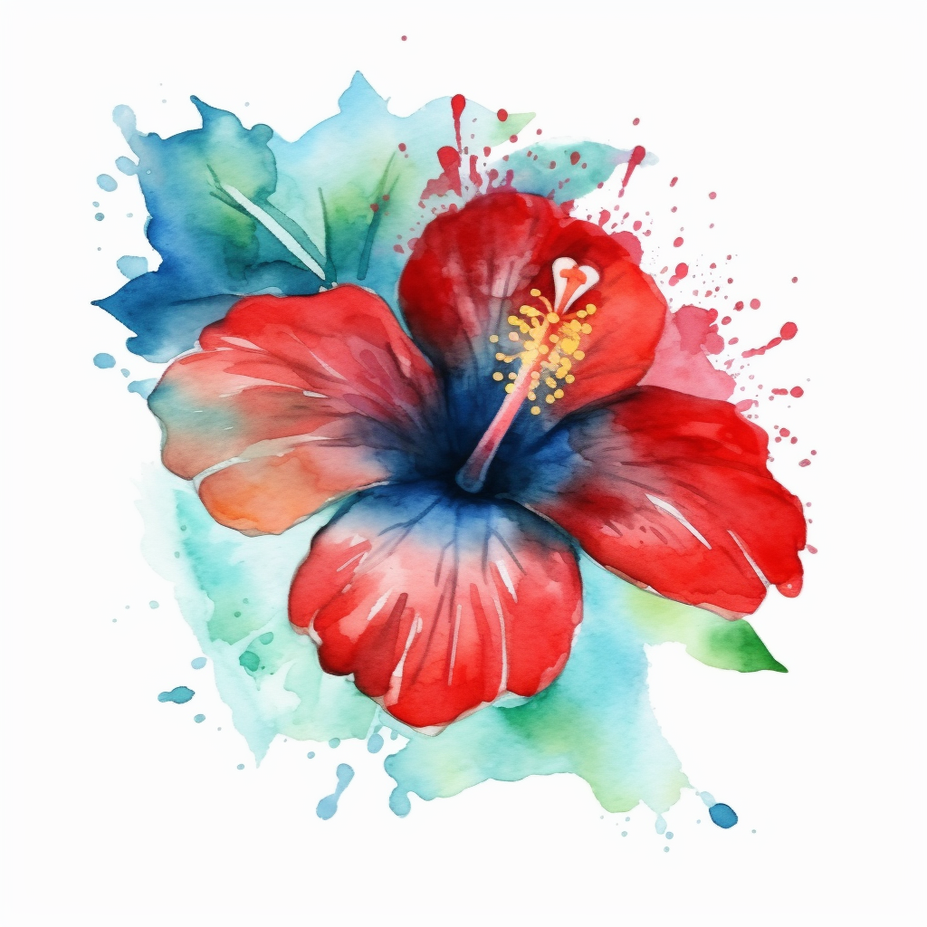 blue hibiscus cliparts