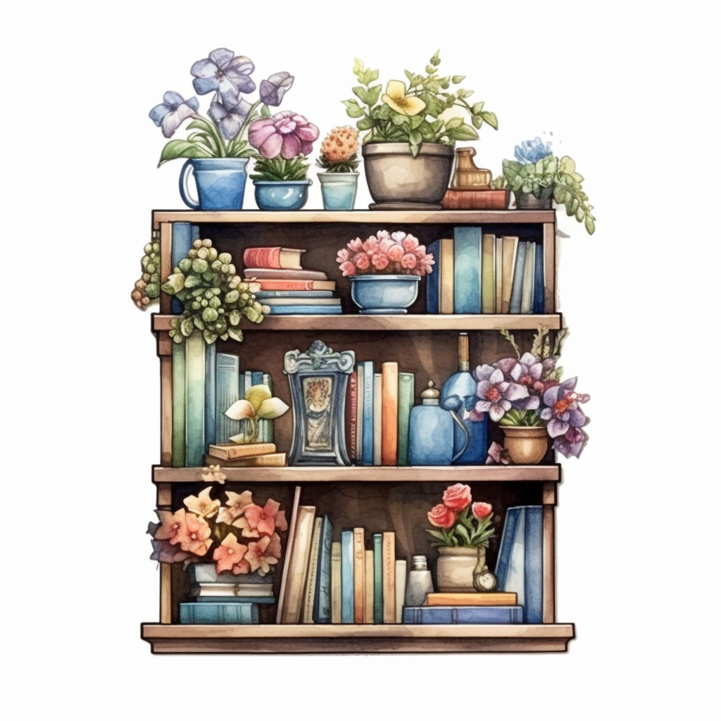 multiple books cliparts