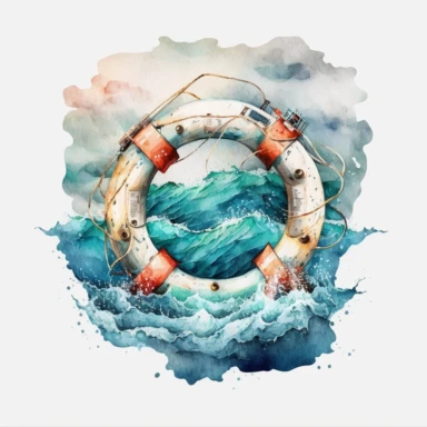 maritime Clipart Rettungsring watercolor