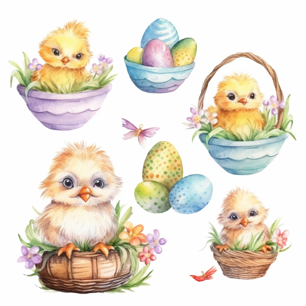 cute chicken cliparts