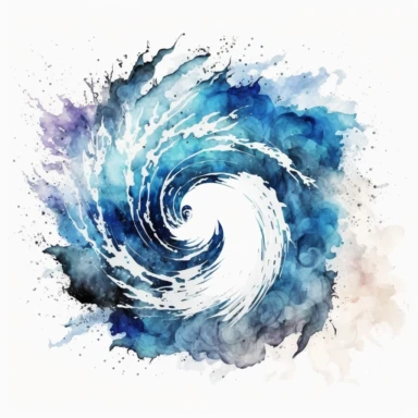 watercolor clipart hurricane white background