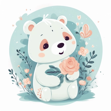 Clipart Delightful cartoon cute [bear]