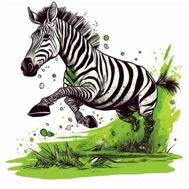zebra kick clipart