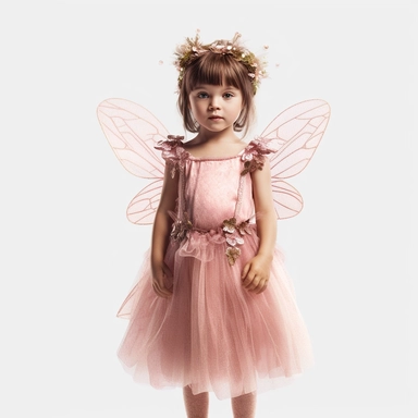 photo realistic little girl wearing a fairy costume clipart