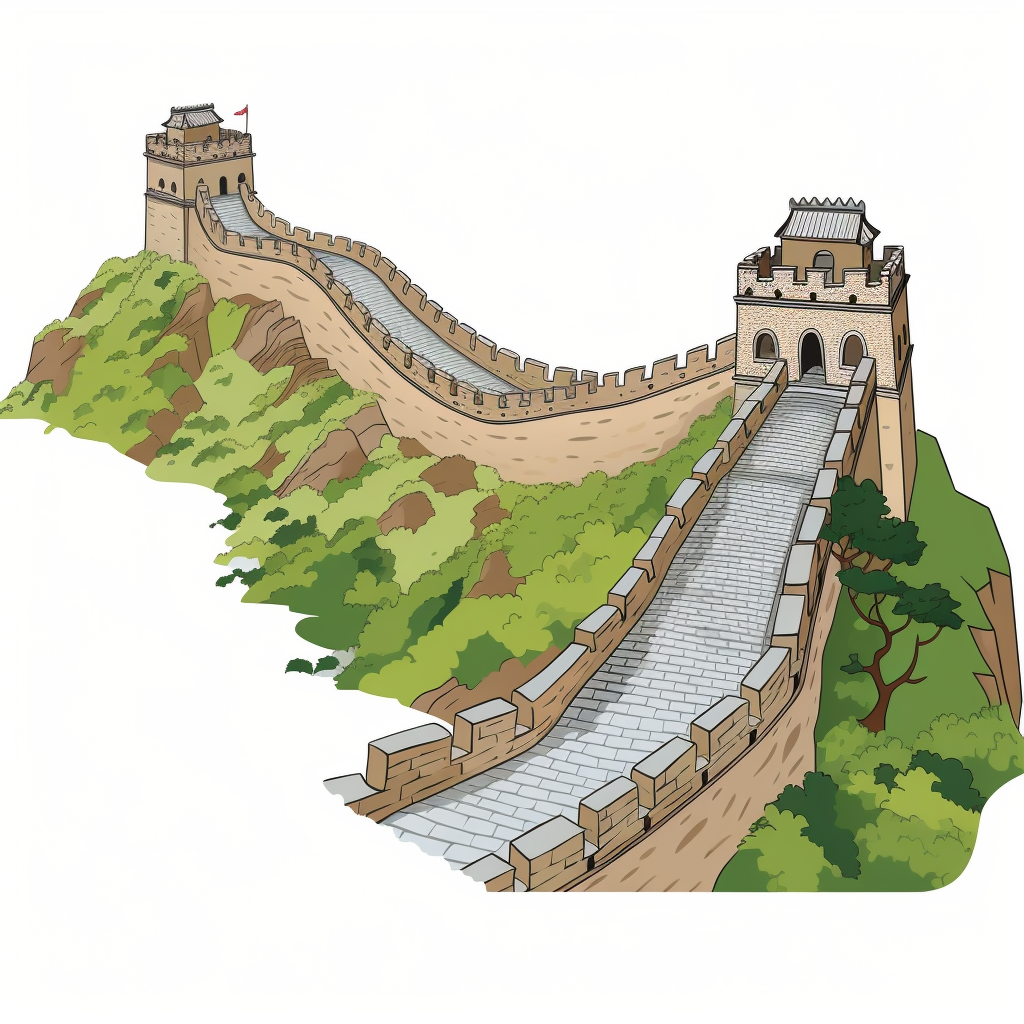 great wall of china clipart