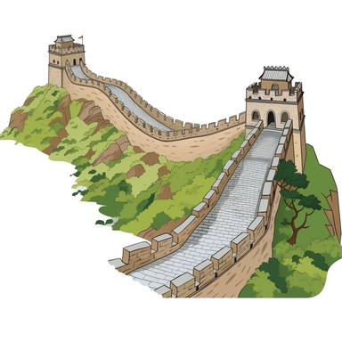 great wall of china clipart