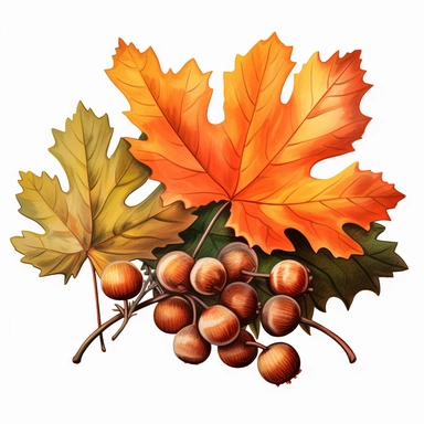 ingle clipart image png graphic of a Hyper Realistic Painting Clipart Season Autumn Fall PNG Illustration