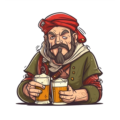polish drunk highlander, clipart, vector, illustration, simple