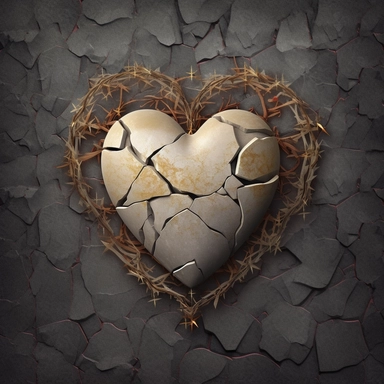 Create a photorealistic, vectorized clipart image inspired by the quote Love never fails from 1 Corinthians 13:8. The content should include a heart symbol, representing love, that is unbroken and strong, perhaps made of a resilient material like stone or metal. The heart should be surrounded by a soft, glowing light, symbolizing the enduring nature of love. The quote should be written in elegant, flowing script beneath the heart. The medium should be digital art, with a style reminiscent of hig