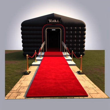create a clipart, red carpet included