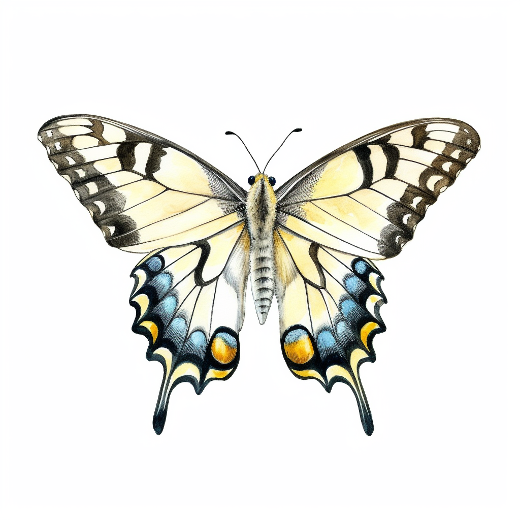butterfly clipart black and white