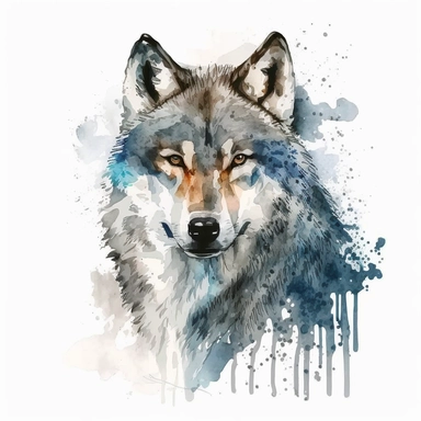 Browse through 367 watercolor wolf stock illustrations and vector graphics to find a single cute watercolor wolf clip art with a plain background [1], The wolf in the clip art has a whimsical and friendly expression with big, bright eyes and a round snout. The watercolor style is soft and delicate, with shades of blue and gray creating a calm and peaceful atmosphere. The wolf stands in front of a plain white background, making it perfect for any project. [2], The cute watercolor wolf is set in a