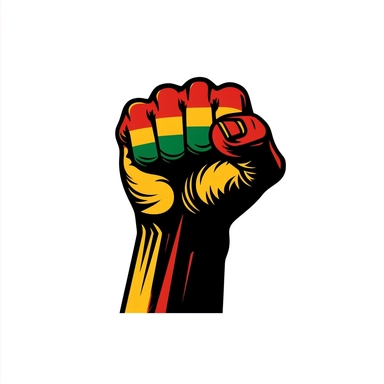 clipart, Juneteenth, a fist of empowerment, black/red/yellow/green